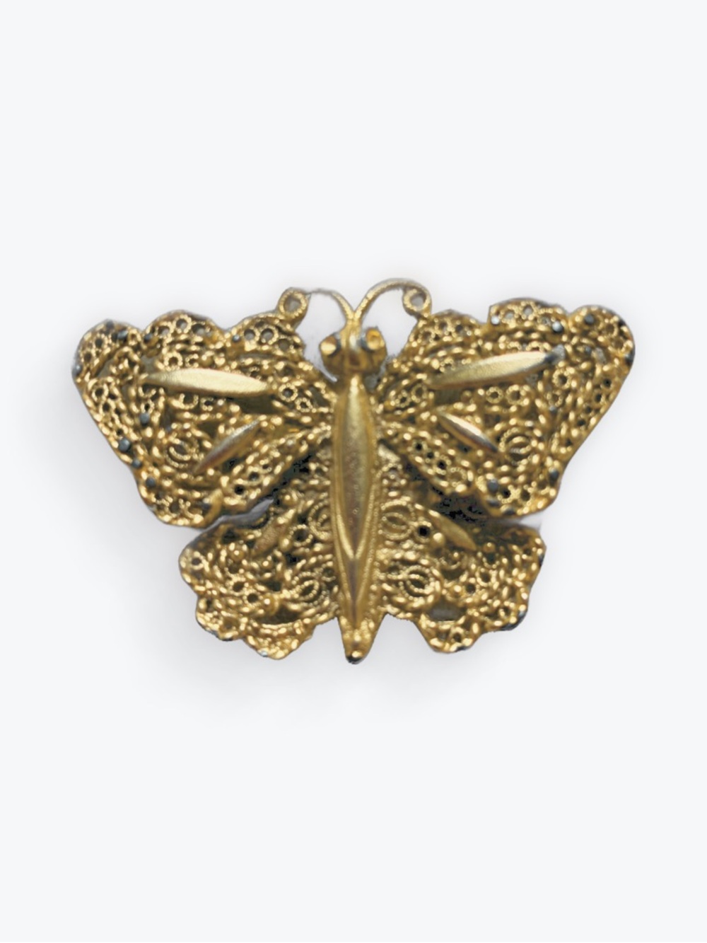 Vintage Midcentury Butterfly Brooch Gold-Toned